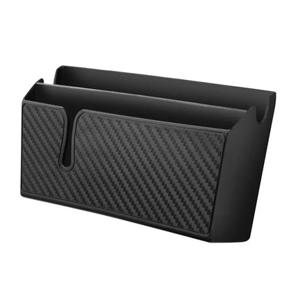 Organisateur de siège intérieur de voiture adhésif multifonctionnel, boîte de rangement pour téléphone portable, grande et petite, pour espaces restreints.